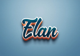 Cursive Name DP: Elan