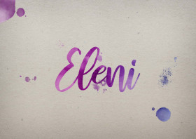 Eleni Watercolor Name DP