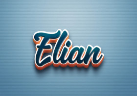 Cursive Name DP: Elian