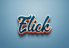 Cursive Name DP: Elick
