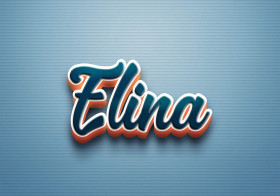 Cursive Name DP: Elina
