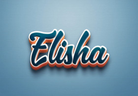 Cursive Name DP: Elisha