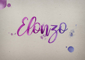 Elonzo Watercolor Name DP