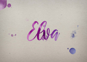 Elva Watercolor Name DP