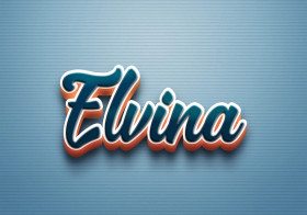 Cursive Name DP: Elvina