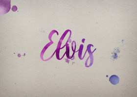 Elvis Watercolor Name DP