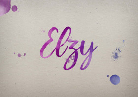Elzy Watercolor Name DP
