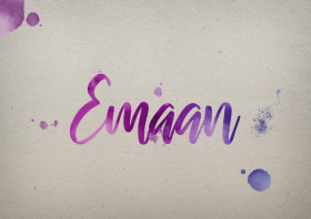 Emaan Watercolor Name DP