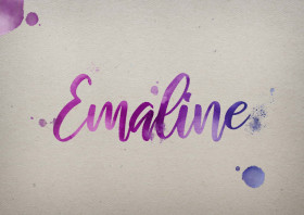 Emaline Watercolor Name DP