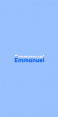 Name DP: Emmanuel