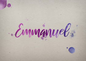 Emmanuel Watercolor Name DP