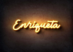 Glow Name Profile Picture for Enriqueta