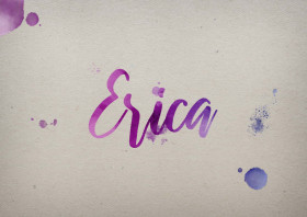 Erica Watercolor Name DP