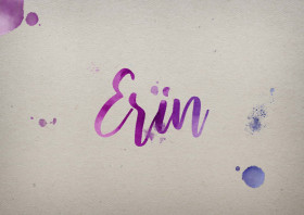 Erin Watercolor Name DP