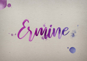 Ermine Watercolor Name DP