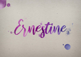 Ernestine Watercolor Name DP