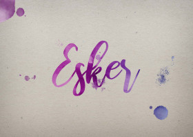 Esker Watercolor Name DP