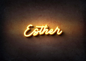 Glow Name Profile Picture for Esther