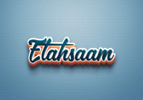 Cursive Name DP: Etahsaam