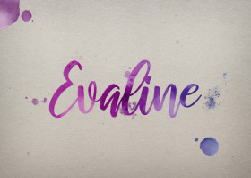 Evaline Watercolor Name DP