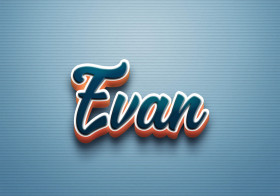 Cursive Name DP: Evan