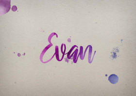 Evan Watercolor Name DP