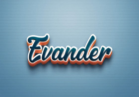 Cursive Name DP: Evander