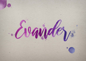 Evander Watercolor Name DP