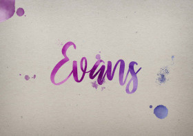 Evans Watercolor Name DP