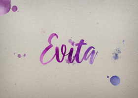 Evita Watercolor Name DP