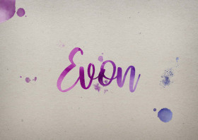 Evon Watercolor Name DP
