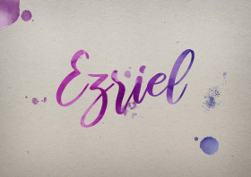 Ezriel Watercolor Name DP