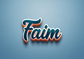 Cursive Name DP: Faim