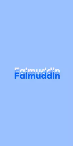 Name DP: Faimuddin