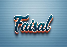 Cursive Name DP: Faisal