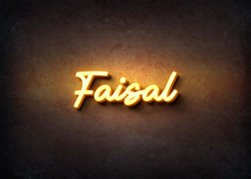 Glow Name Profile Picture for Faisal