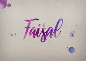 Faisal Watercolor Name DP