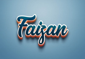 Cursive Name DP: Faizan