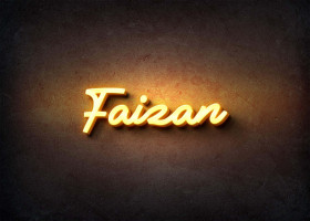 Glow Name Profile Picture for Faizan