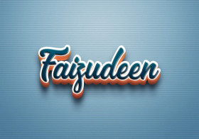 Cursive Name DP: Faizudeen