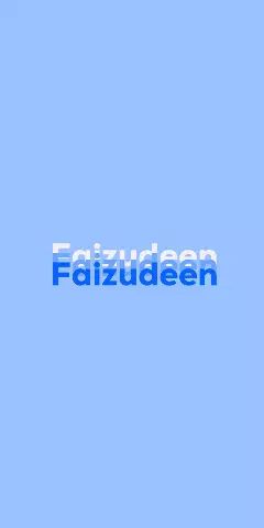 Name DP: Faizudeen