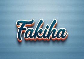 Cursive Name DP: Fakiha