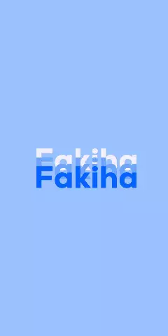Name DP: Fakiha