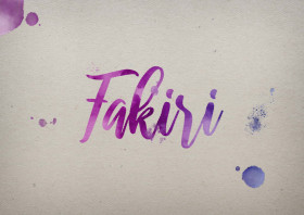 Fakiri Watercolor Name DP