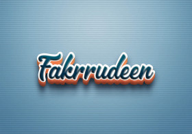 Cursive Name DP: Fakrrudeen