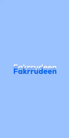 Name DP: Fakrrudeen