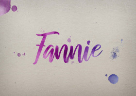 Fannie Watercolor Name DP