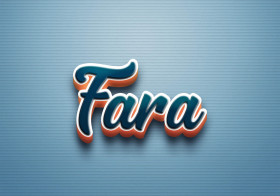 Cursive Name DP: Fara