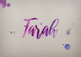 Farah Watercolor Name DP