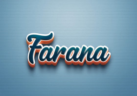 Cursive Name DP: Farana